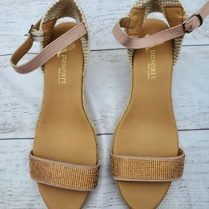 NEW Paseart Rhinestone espadrilles wedge shoes size 41